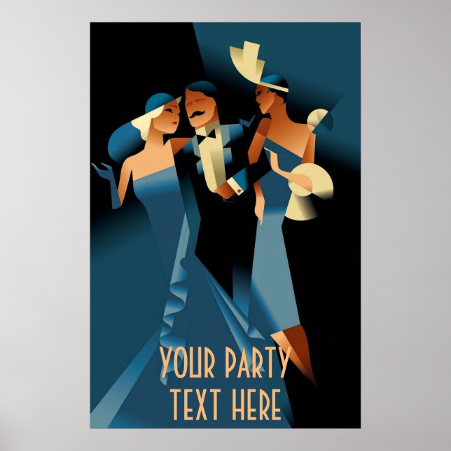 Poster Art Deco Party (Frente)