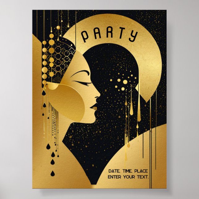 Poster Art Deco Party (Frente)