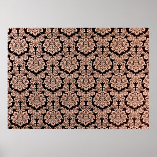 Poster Art Deco Pattern. Fundo de ouro perfeito. Mini