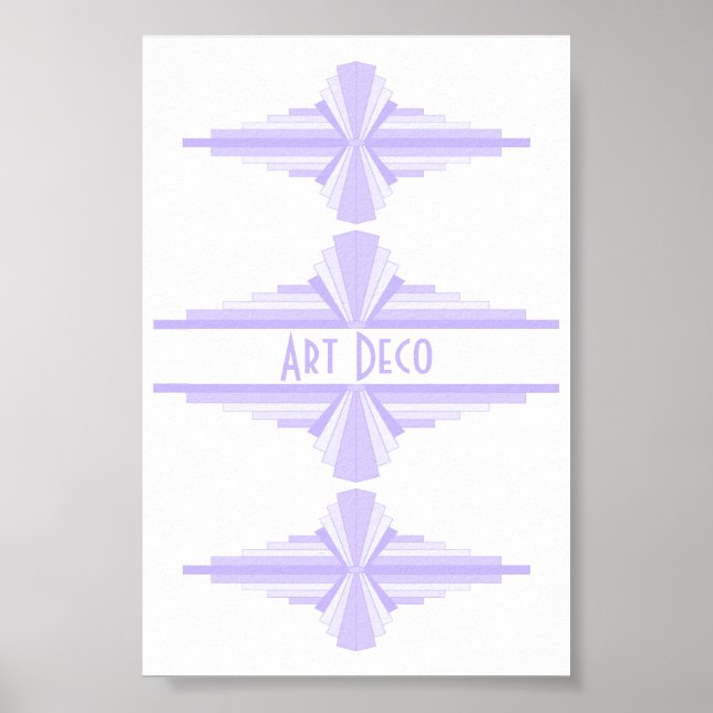 Poster Art Deco Pattern in Lilac (Frente)