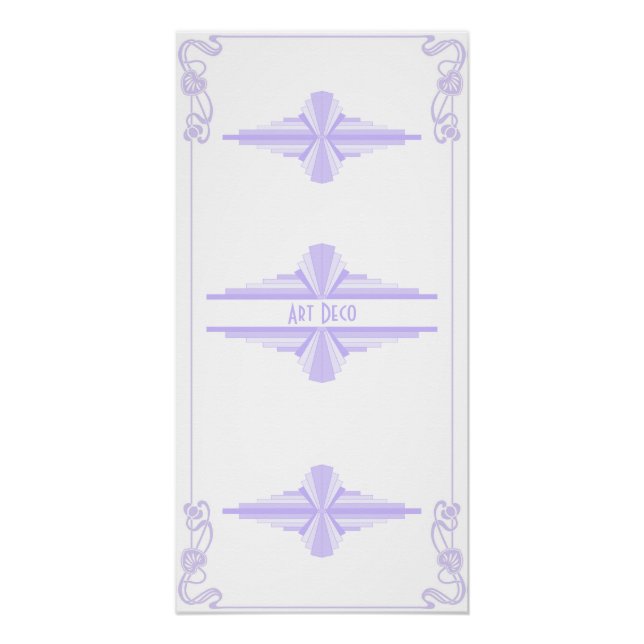 Póster Art Deco Pattern in Lilac (Frente)