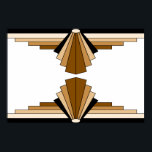 Póster Art Deco Pattern in Tans<br><div class="desc">Este padrão é baseado em formas clássicas de deco de arte.</div>