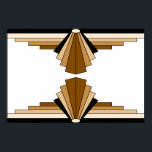 Póster Art Deco Pattern in Tans<br><div class="desc">Este padrão é baseado em formas clássicas de deco de arte.</div>