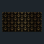 Poster Art Deco Pattern. Serralheiro preto sem costura e<br><div class="desc">Art Deco Pattern. Fundo preto e ouro sem costura. Escalas de triângulo ou ornamento de conchas. Design geométrica minimalista. Linhas de safra. Motivos dos anos 1920-30. Ilustração da safra do luxo</div>