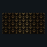 Poster Art Deco Pattern. Serralheiro preto sem costura e<br><div class="desc">Art Deco Pattern. Fundo preto e ouro sem costura. Escalas de triângulo ou ornamento de conchas. Design geométrica minimalista. Linhas de safra. Motivos dos anos 1920-30. Ilustração da safra do luxo</div>