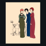 Poster Art Deco Paul Poiret vestidos por Paul Iribe<br><div class="desc">Esta é uma impressão digitalmente aprimorada de uma ilustração de moda da Art Deco 1908 de três vestidos de Paul Poiret por Paul Iribe. Você pode personalizar a cor de fundo.</div>