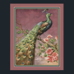 Poster Art Deco Peacock de 1920 por Carlo Chiost<br><div class="desc">Art Deco Peacock,  de 1920,  por Carlo Chiost</div>