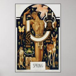 Poster Art Deco PRIMAVERA - Apolo e Animais