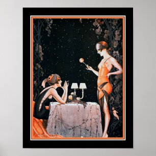Poster Art deco que ruje Flappers dos anos 20