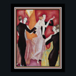 Poster Art Deco Roaring 20.00 Dancers<br><div class="desc">1926 Art Deco Roaring Vigenties Impressão por Fabius Lorenzi</div>