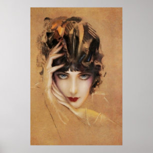 Poster Art Deco - Rolf Armstrong - Garota Glamorosa