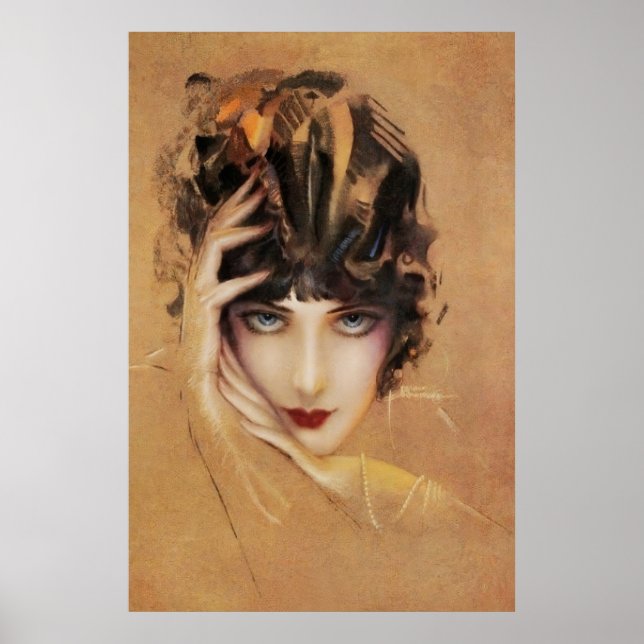 Poster Art Deco - Rolf Armstrong - Garota Glamorosa (Frente)