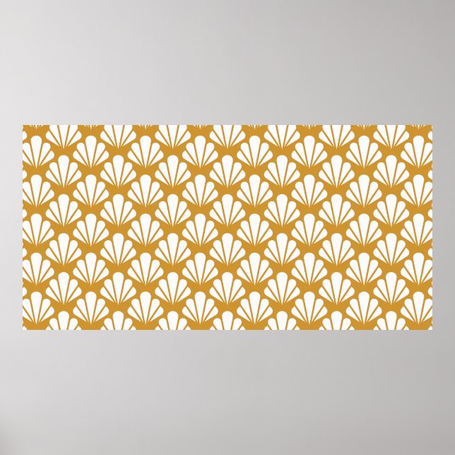 Poster Art Deco Seamless Pattern. Geometric Floral decora (Frente)