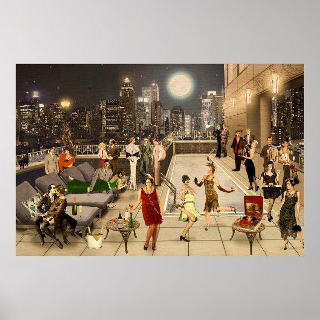 Poster Art Déco Skyline (Frente)