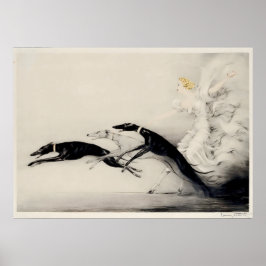 Poster Art Deco SPEED II do pintor francês Louis Icart