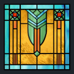 Poster Art Deco StainGlass 3<br><div class="desc">poster de 20" x 20" com a imagem de um trabalho de arte de vidro colorido com o talo Art Deco, que lembra determinadas 1920. Veja impressão de canvas, arte em parede acrílica, arte em parede metálica e decalque em parede. Veja toda a coleção Este e Aquele Poster na seção...</div>