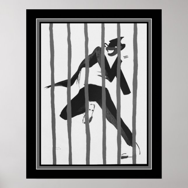 Poster Art Deco "Tumulte Noir Jazz", cerca de 1927 (Frente)