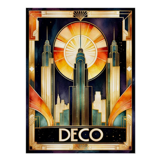Póster Art Deco Urban Poster (Frente)