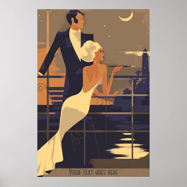 Poster Art Deco vintage (Frente)