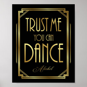 Poster Art Deco VOCÊ PODE DANÇAR - Sinal de Álcool Impres
