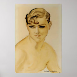 Poster Art Deco Young Man Bare Chested" por Gerda Wegener