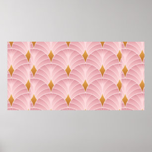 Poster Art decor pattern. Vintage wallpaper. Japanese or