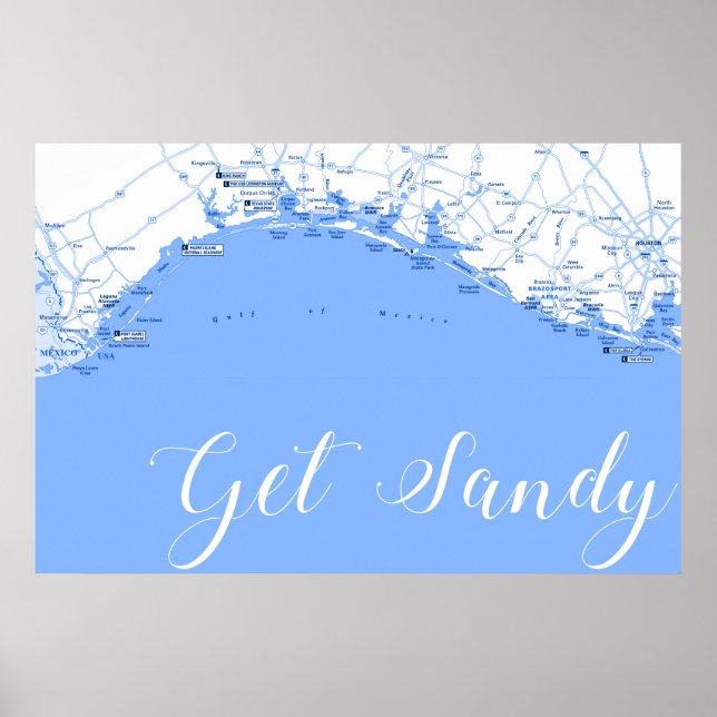 Poster Art na Costa do Texas (Frente)