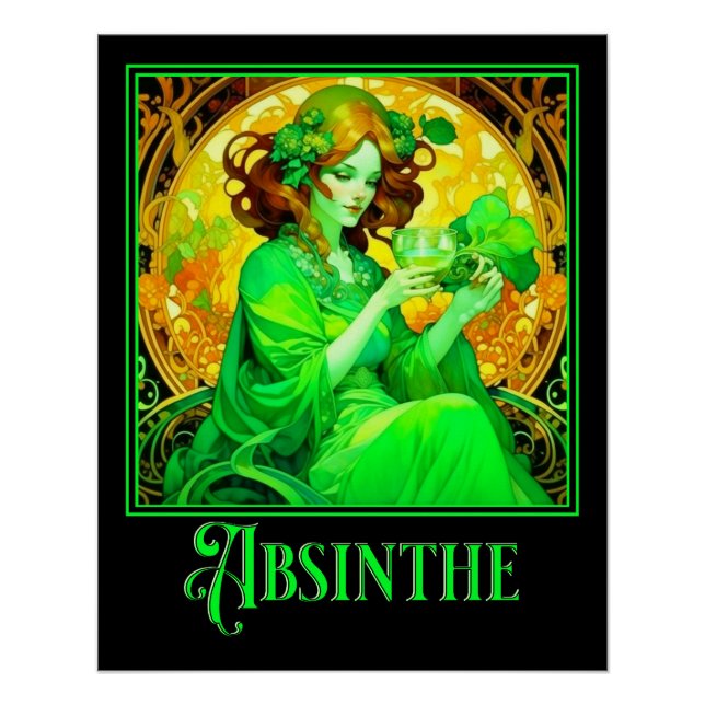 Póster Art Nouveau Absinthe (Frente)