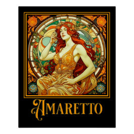 Póster Art Nouveau Amaretto