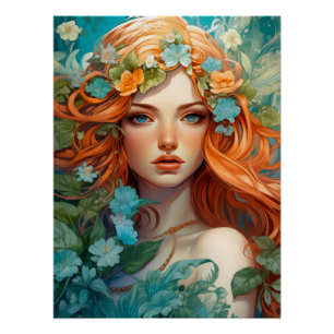 Póster Art Nouveau Aos Sí Fada
