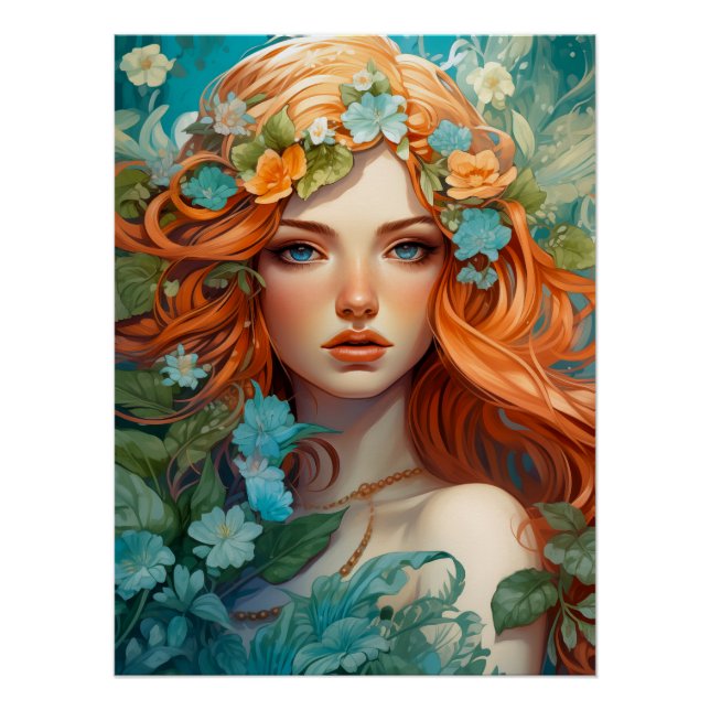 Póster Art Nouveau Aos Sí Fada (Frente)