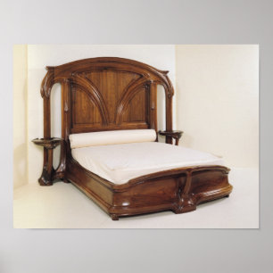 Poster Art Nouveau bed, 1900