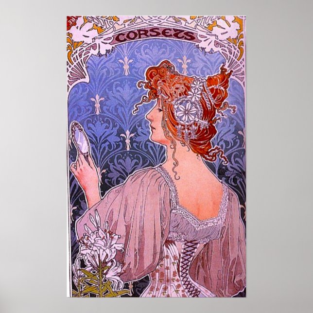 Poster Art Nouveau Corset Advertisement (Frente)