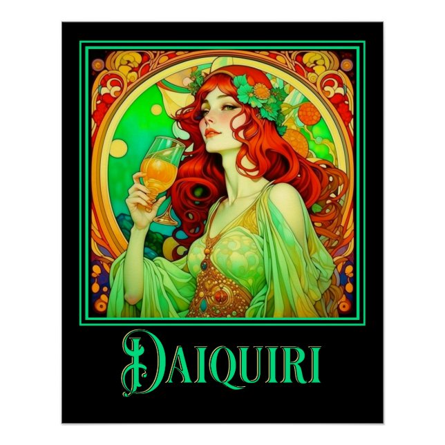 Póster Art Nouveau Daiquiri (Frente)