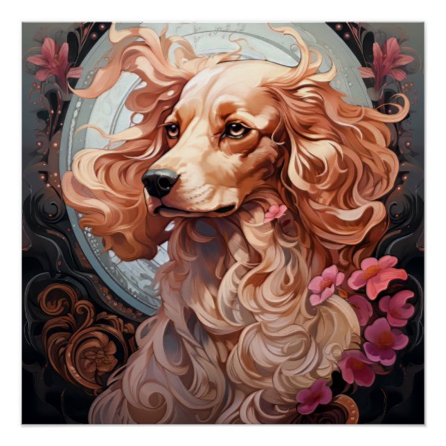 Póster Art Nouveau Dog (Frente)