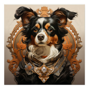 Póster Art Nouveau Dog