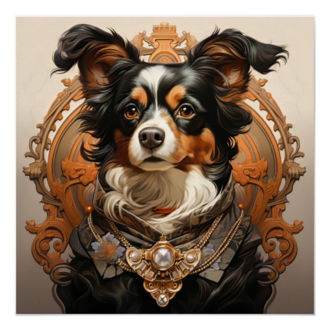 Póster Art Nouveau Dog (Frente)