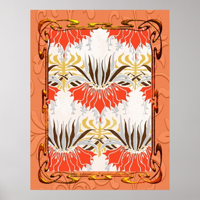 Poster Art Nouveau Floral (Frente)
