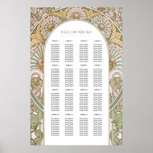Poster Art Nouveau - Gráfico Sentado de Casamento Inspira