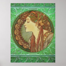 Poster Art Nouveau Laurel por Alphonse Mucha