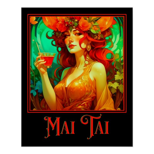 Póster Art Nouveau Mai Tai (Frente)