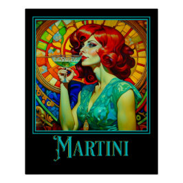 Póster Art Nouveau Martini