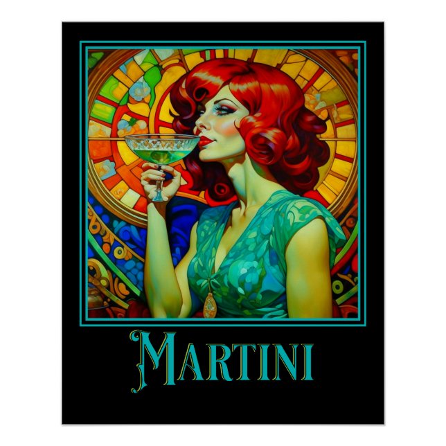 Póster Art Nouveau Martini (Frente)