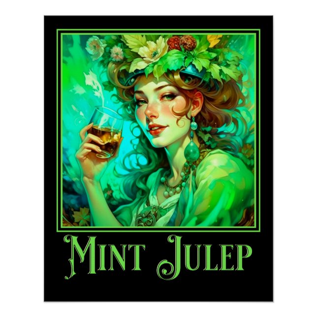 Póster Art Nouveau Mint Julep (Frente)