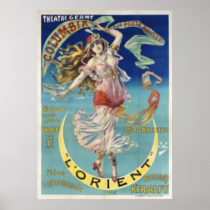 Poster Art Nouveau, O Oriente, Espetáculo