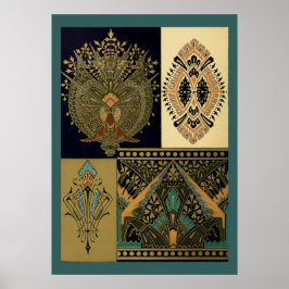 Poster Art nouveau padrão artístico Christopher Dresser