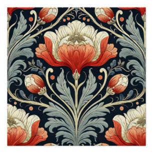 Póster Art Nouveau Pattern