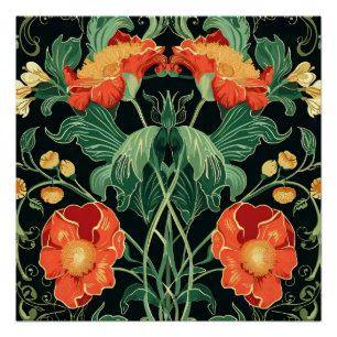 Póster Art Nouveau Pattern
