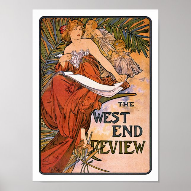 Póster Art Nouveau Poster: Mucha - West End Review (Frente)