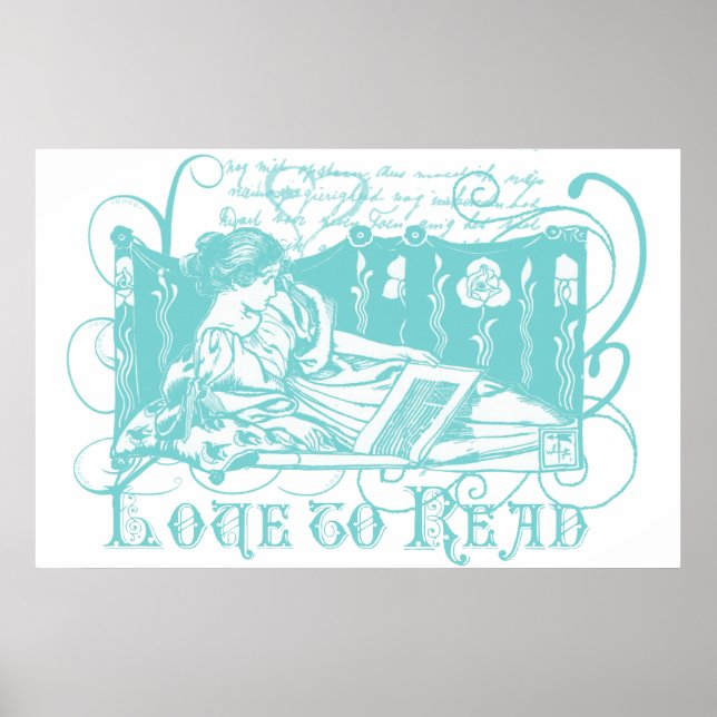 Póster Art Nouveau Reader (Frente)